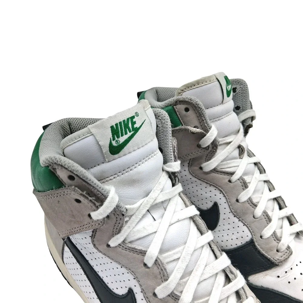 Nike Dunk High Shoes Mens Size 8.5 White Gray Green Leather Sneakers 306968-002